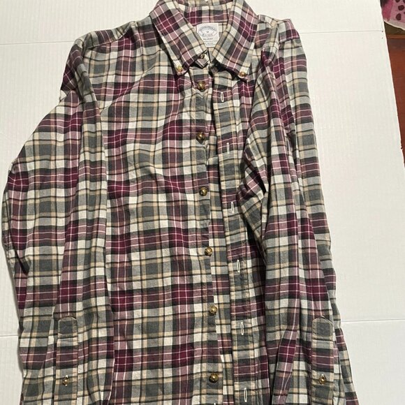 Brooks Brothers Regent Brown Red Plaid - Picture 1 of 3